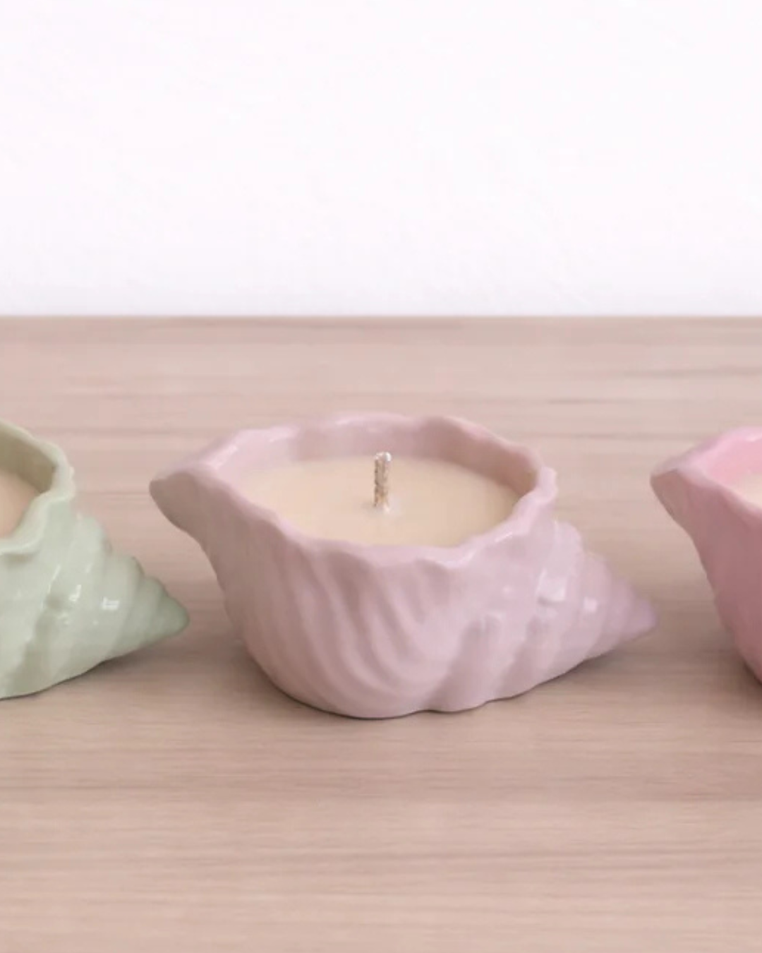 Vela aromática en forma de caracola