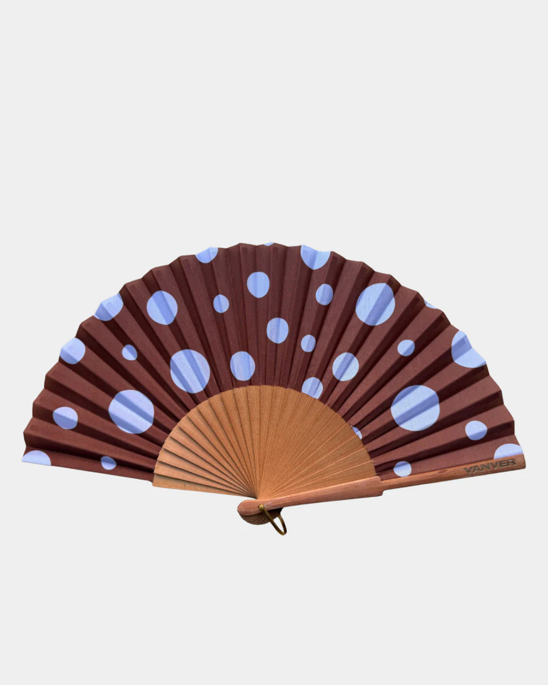 Abanico de madera con lunares — Polka Dot