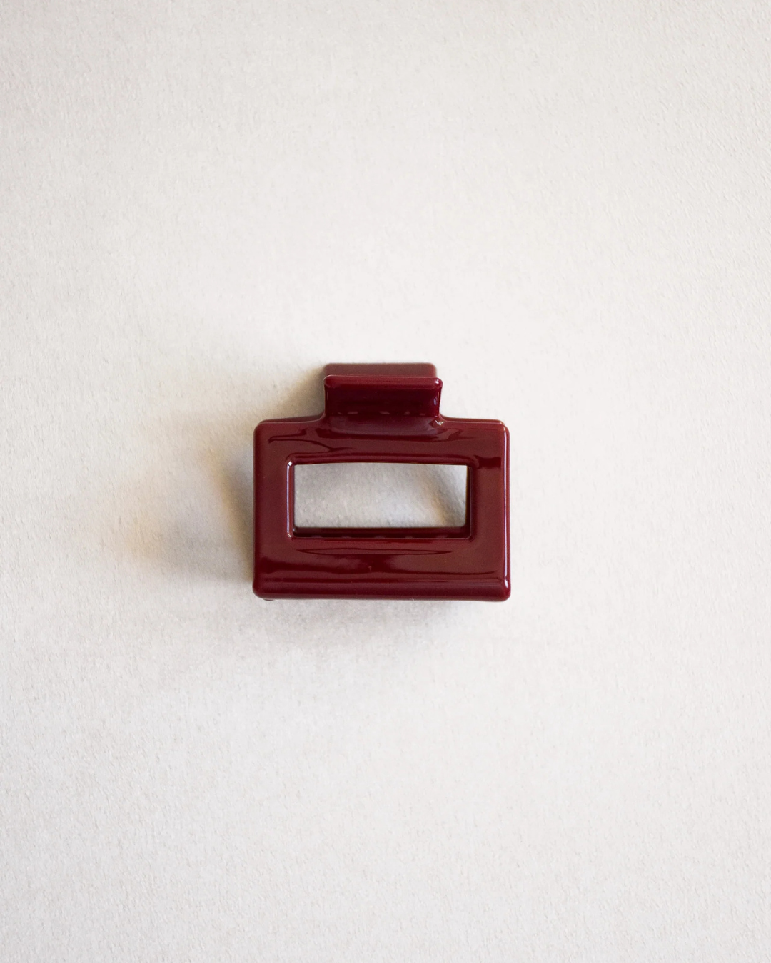 Pinza de pelo Tinto — Pinza de acetato rectangular burdeos |