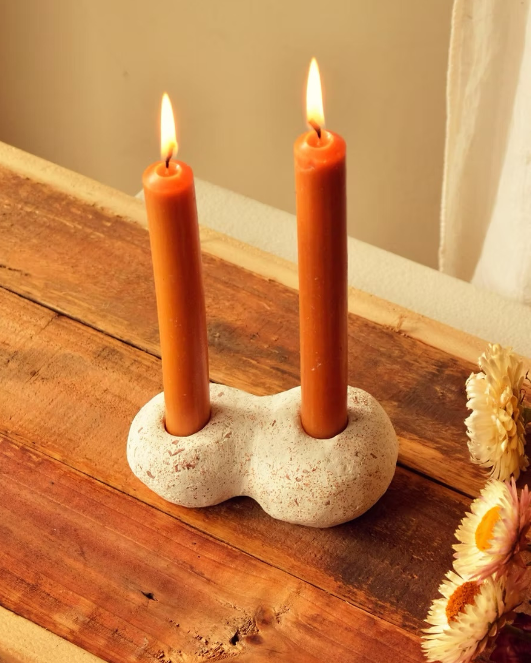 Candelabro doble en concreto