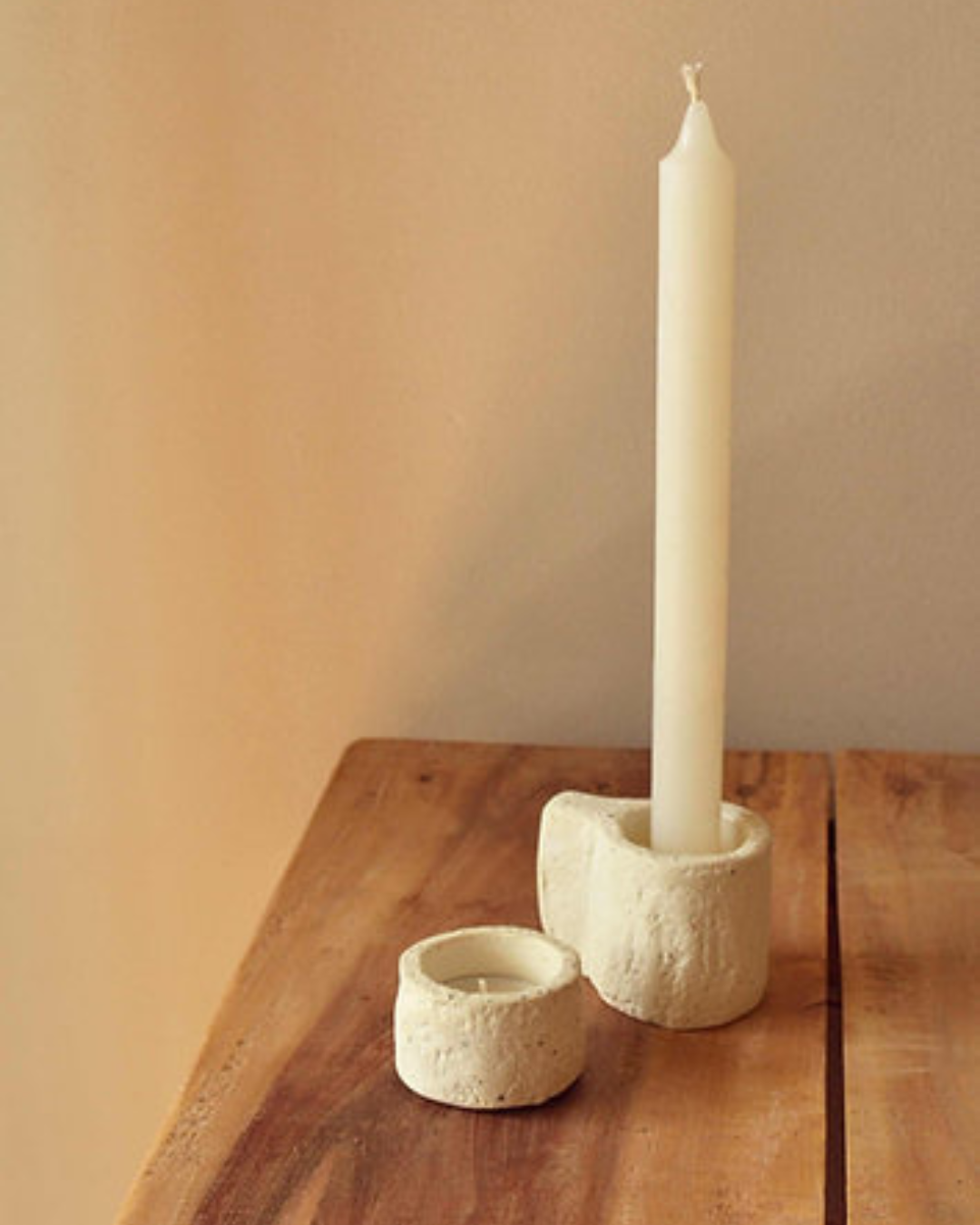 Candelabro doble función: velas largas y de té