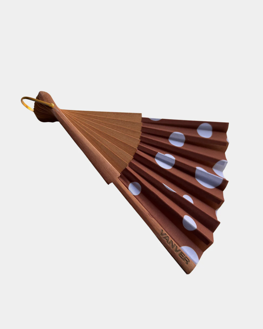 Abanico de madera con lunares — Polka Dot