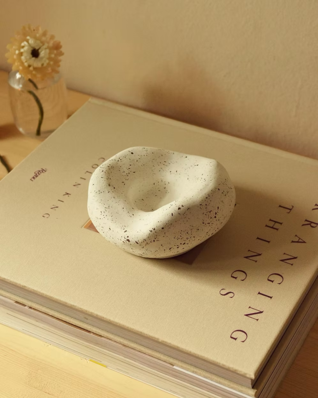 Portavelas de té de concreto