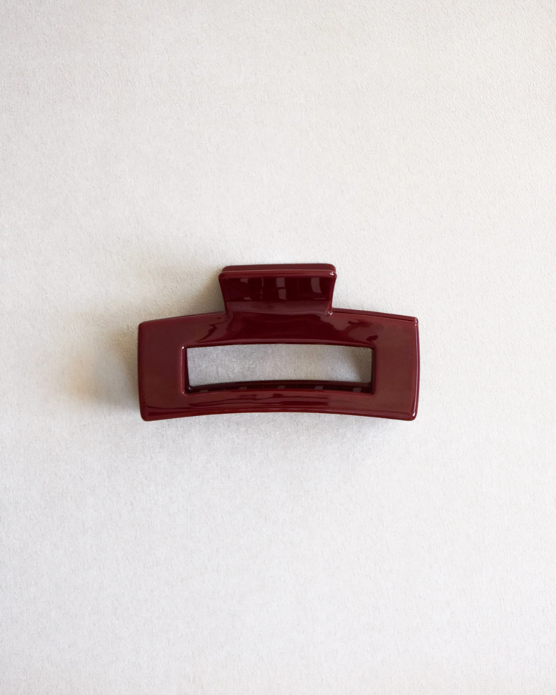 Pinza de pelo Tinto — Pinza de acetato rectangular burdeos |