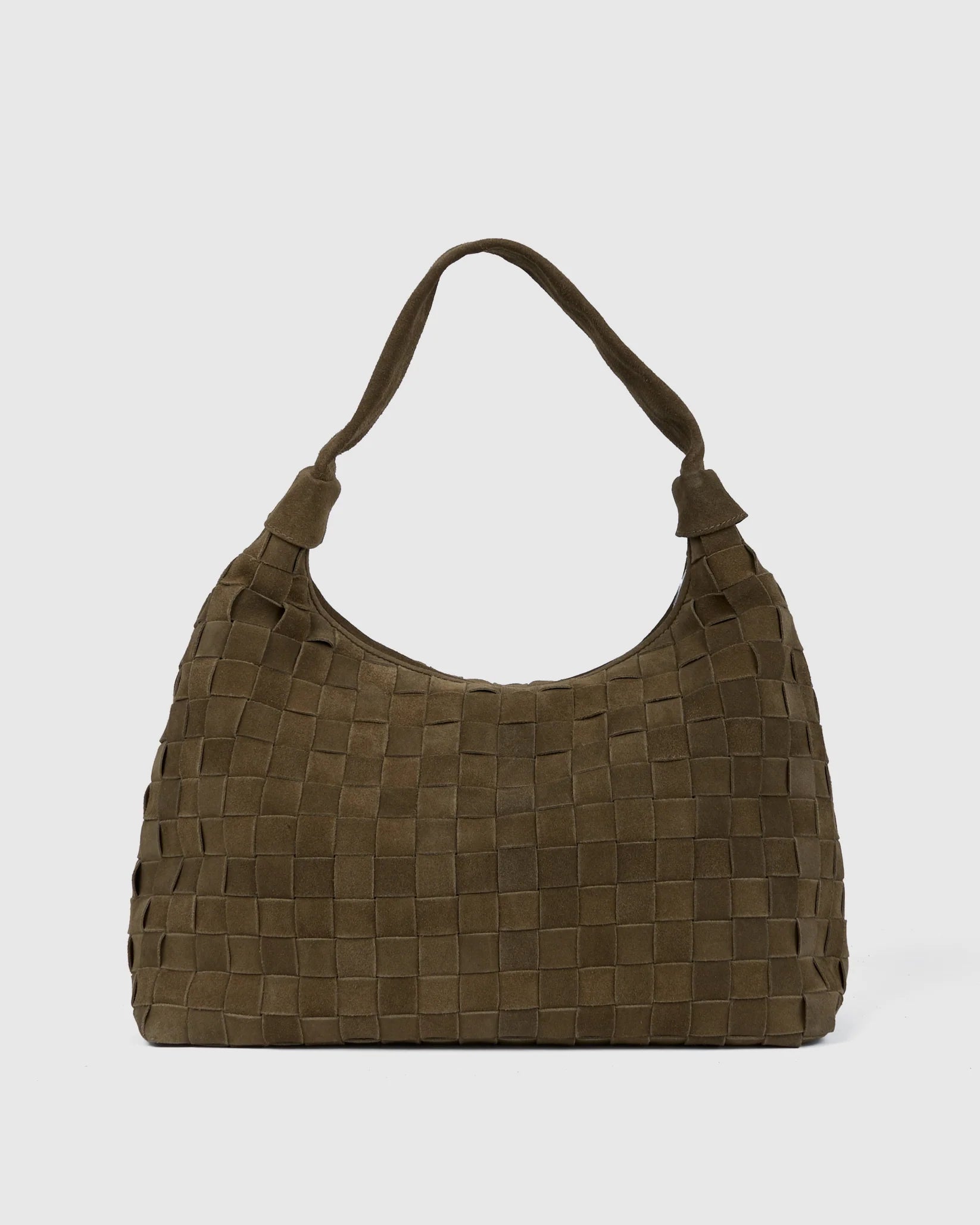 Cartera de cuero trenzada