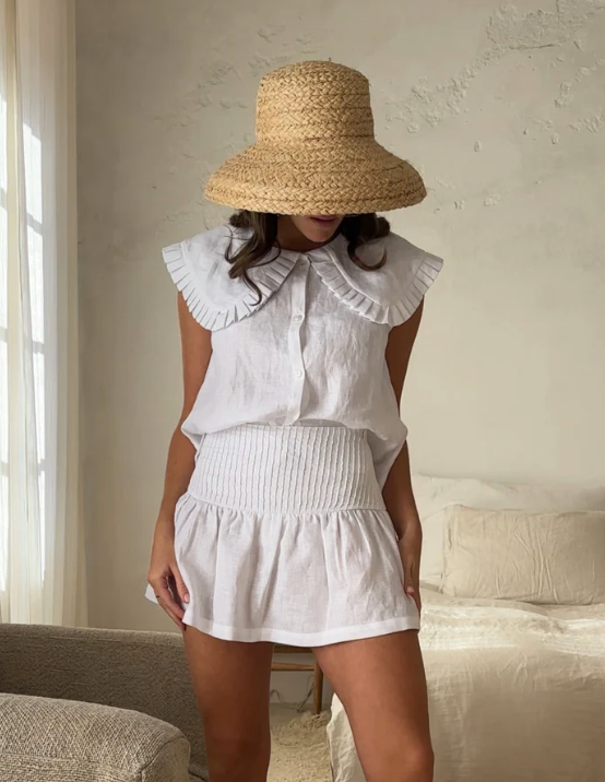 ROURI - Mimi Skirt White (Falda blanca)