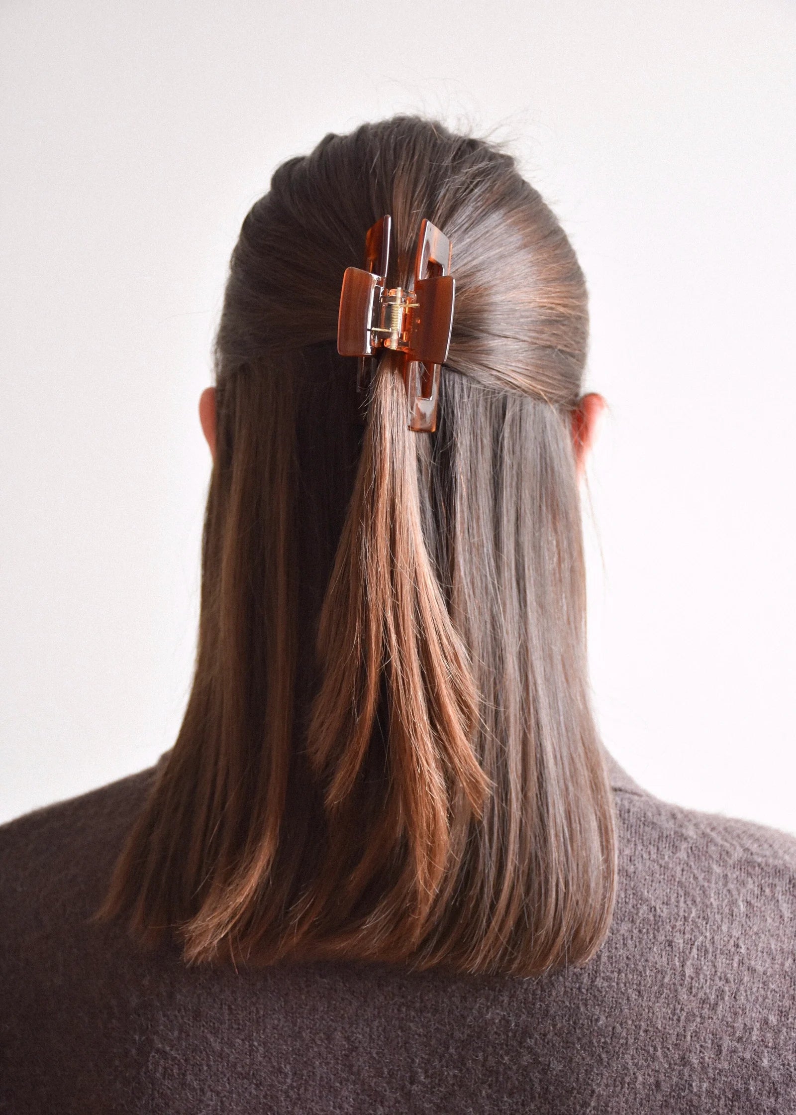 Pinza de pelo Avellana — Pinza de acetato carey marrón